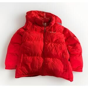 Rare Nōiz Unlimited Red Quilted Summit Puffer Coat With Hood Stash Pocket 2XL